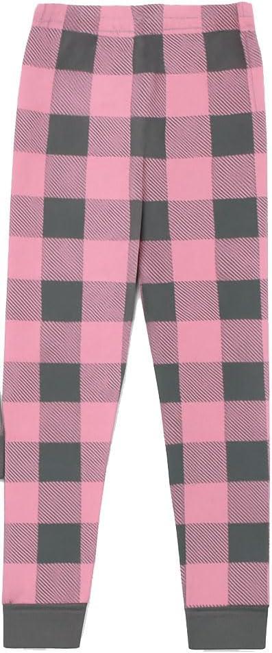imageJust Love Pajamas for GirlsBuffalo Plaid Pink and Charcoal