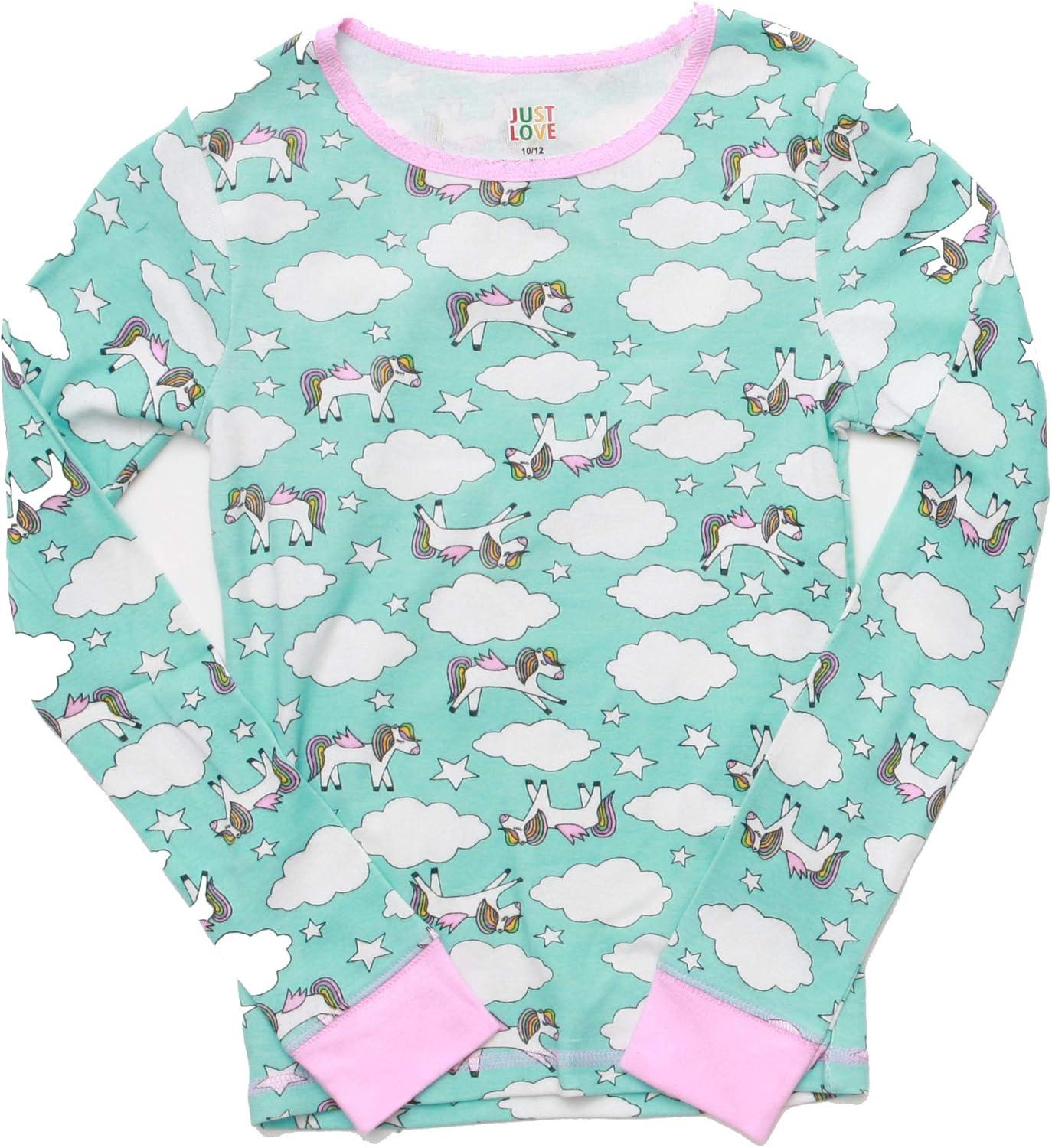 imageJust Love Pajamas for GirlsLight Blue Unicorn Sky