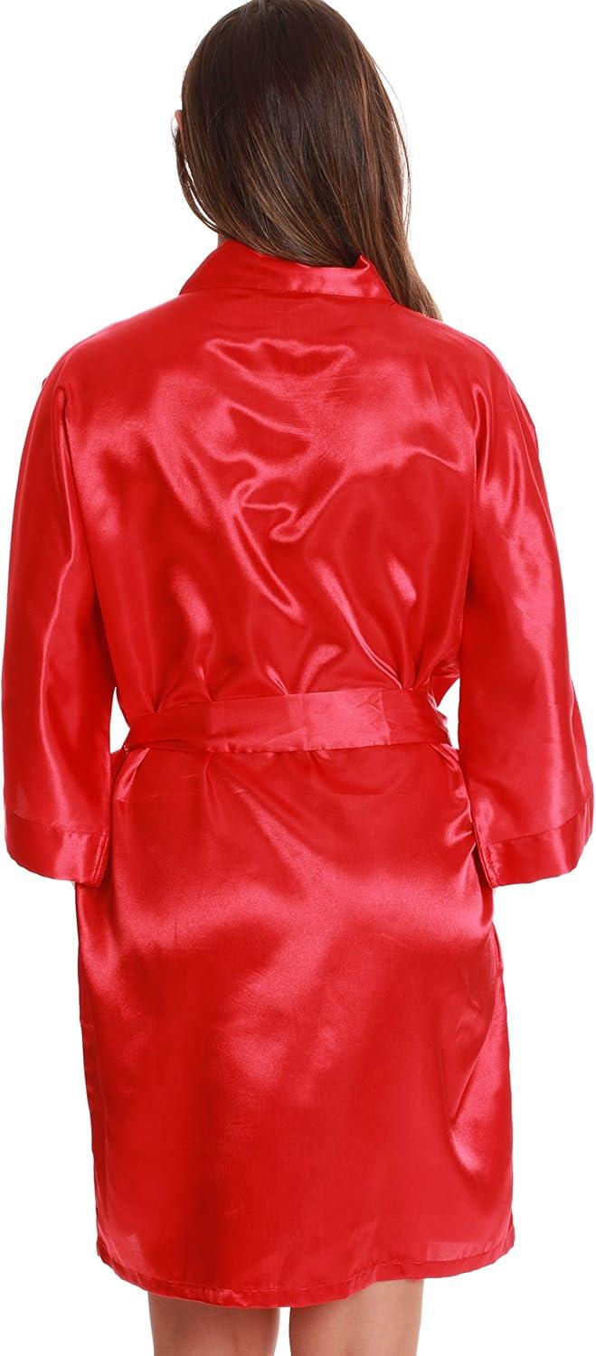 imageJust Love Satin Robe for Women Kimono RobesSatin Red