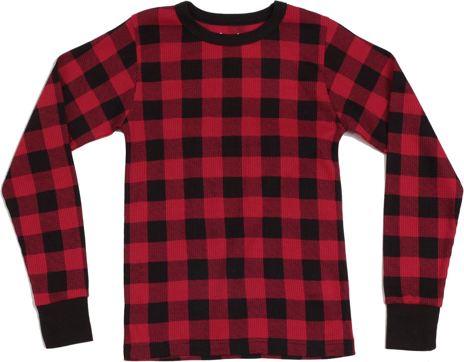 imageJust Love Thermal Underwear Set for GirlsRed Buffalo Plaid
