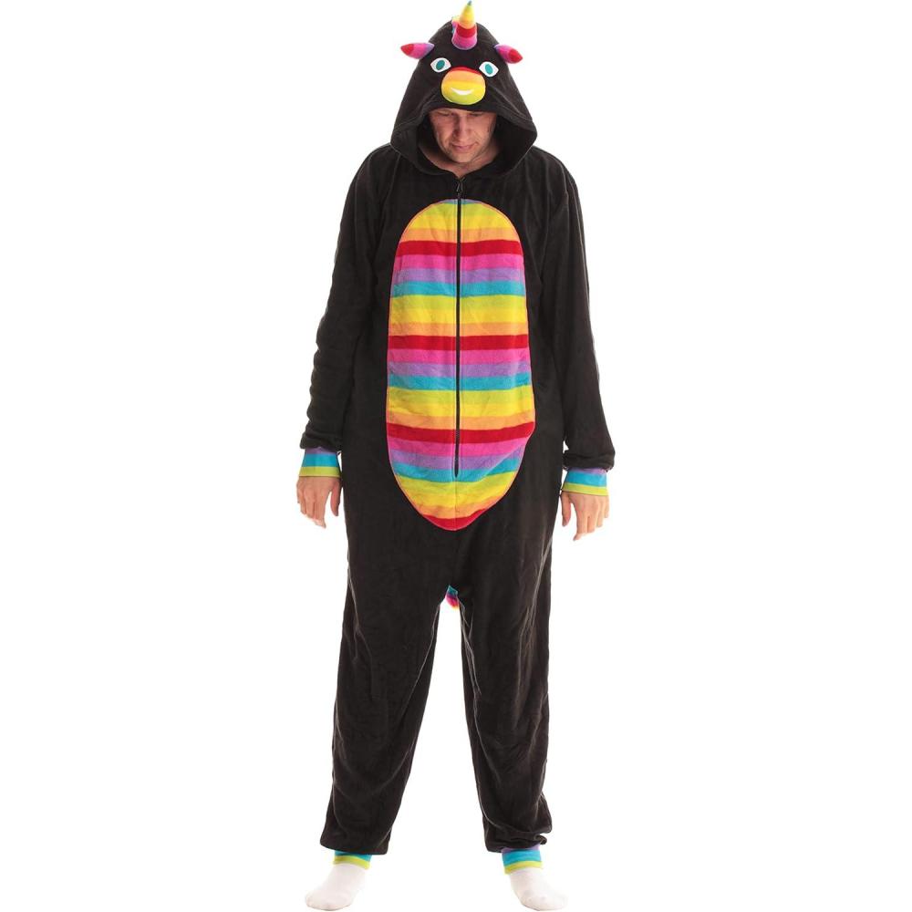 imageJust Love Adult Onesie Mens PajamasUnicorn Rainbow Mens