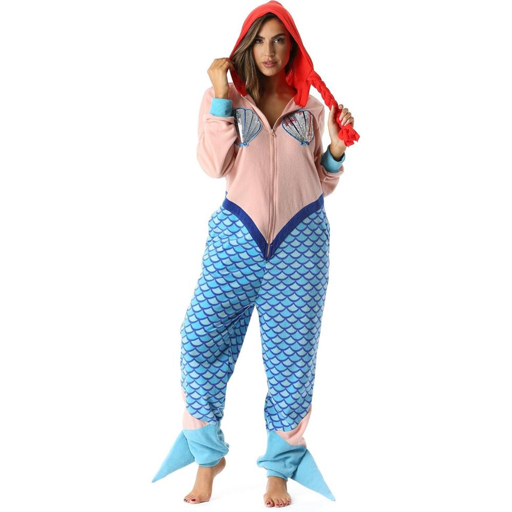 imageJust Love Adult Onesie Womens Pajamas MermaidMermaid