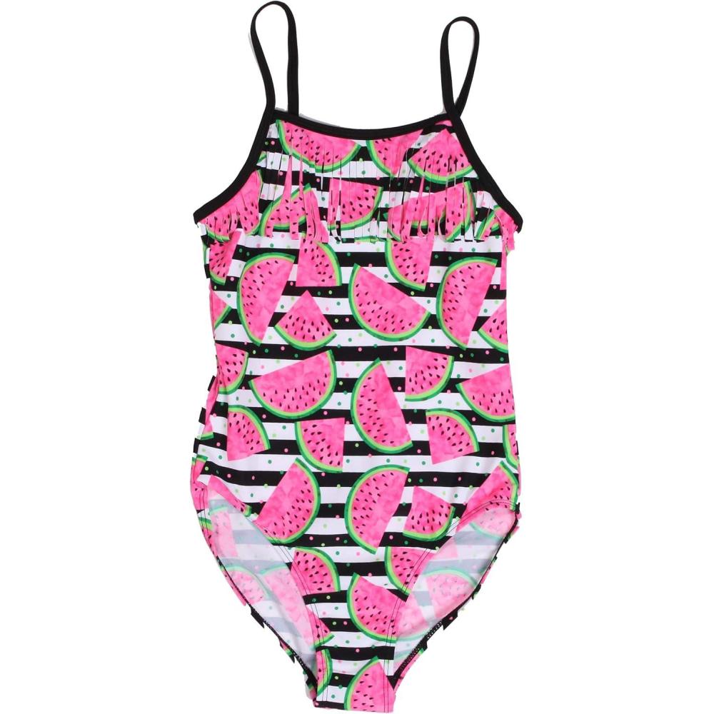 imageJust Love Girls One Piece Swimsuit Racerback Bathing SuitStriped Watermelon