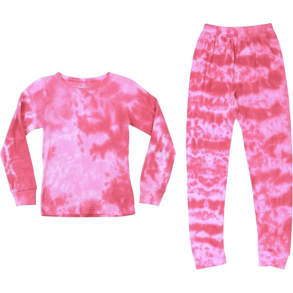 imageJust Love Girls Tie Dye Two Piece Thermal Underwear SetTie Dye  Pink