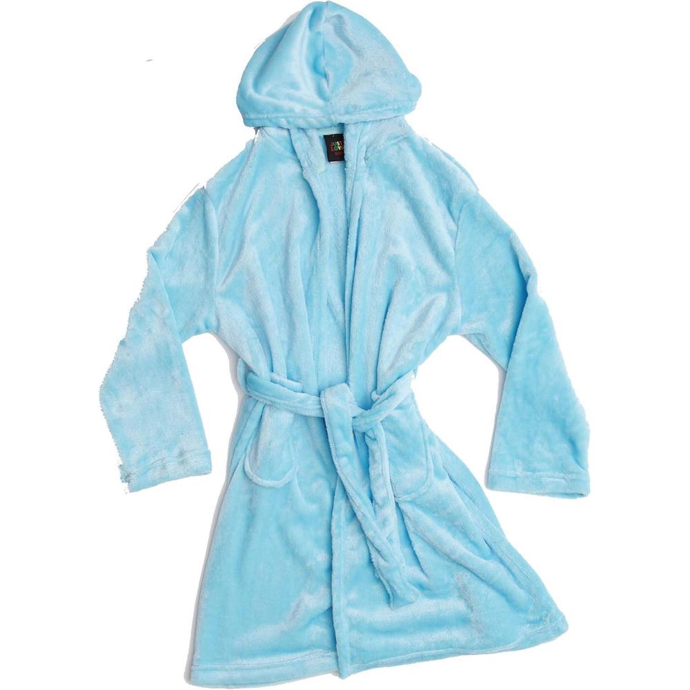 imageJust Love Hooded Plush Fleece Robe for GirlsLight Blue