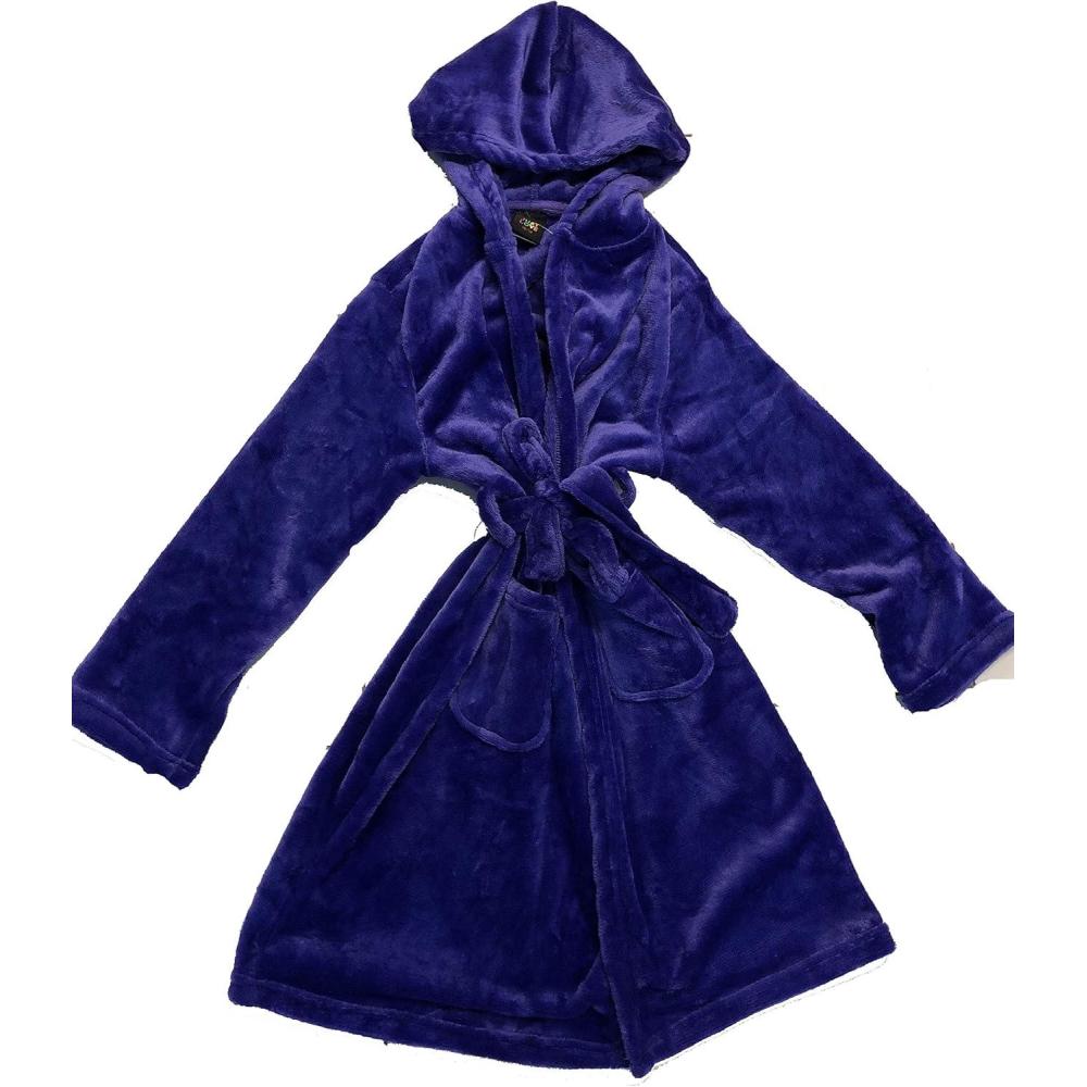 imageJust Love Hooded Plush Fleece Robe for GirlsPurple