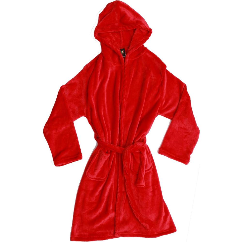 imageJust Love Hooded Plush Fleece Robe for GirlsRed