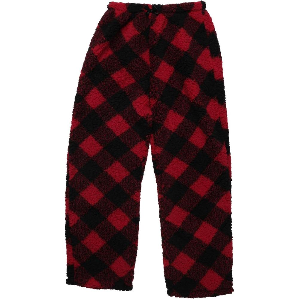 imageJust Love Plush Pajama Pants for Girls Fleece PJsBuffalo Plaid Red Black