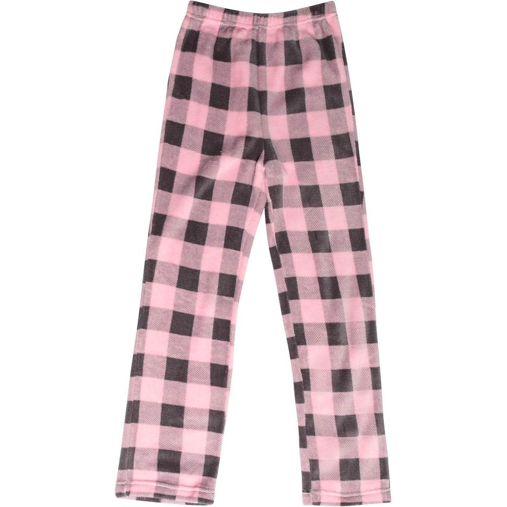 imageJust Love Plush Pajama Pants for Girls Fleece PJsPink Charcoal