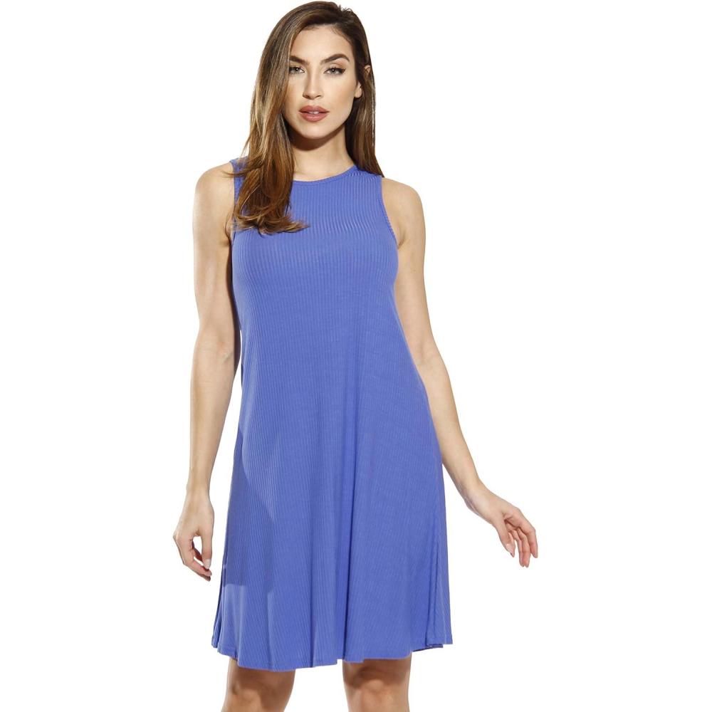 imageJust Love Sleeveless Trapeze Short Dress Summer Dresses for WomenCobalt