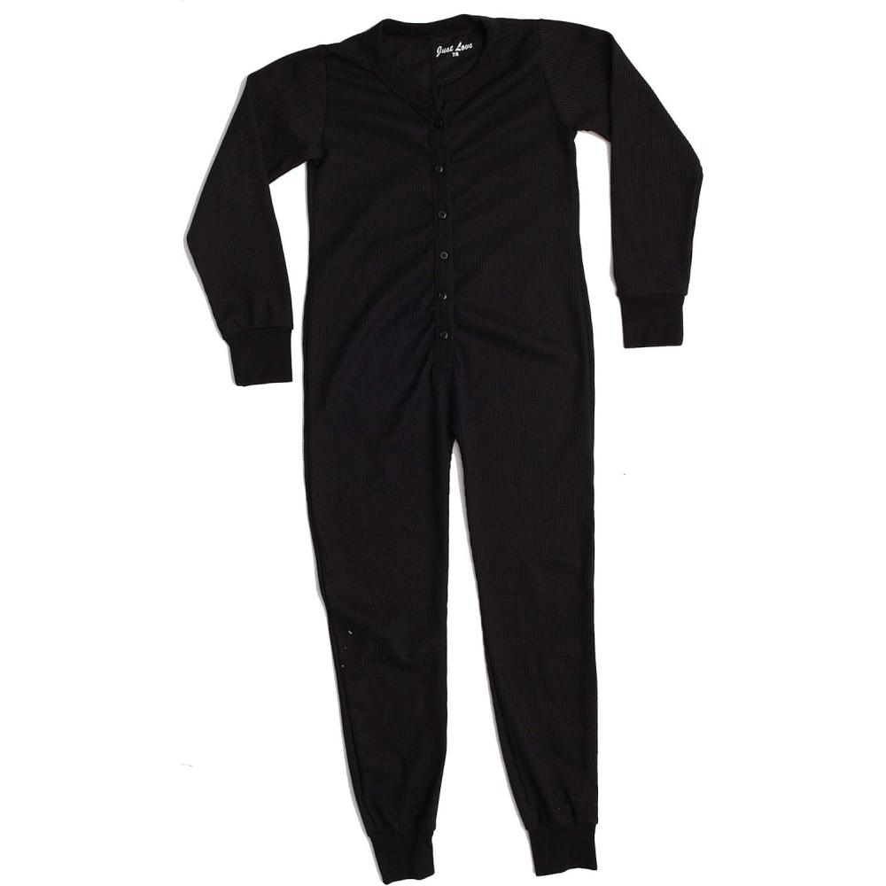 imageJust Love Thermal Union Suits for GirlsBlack