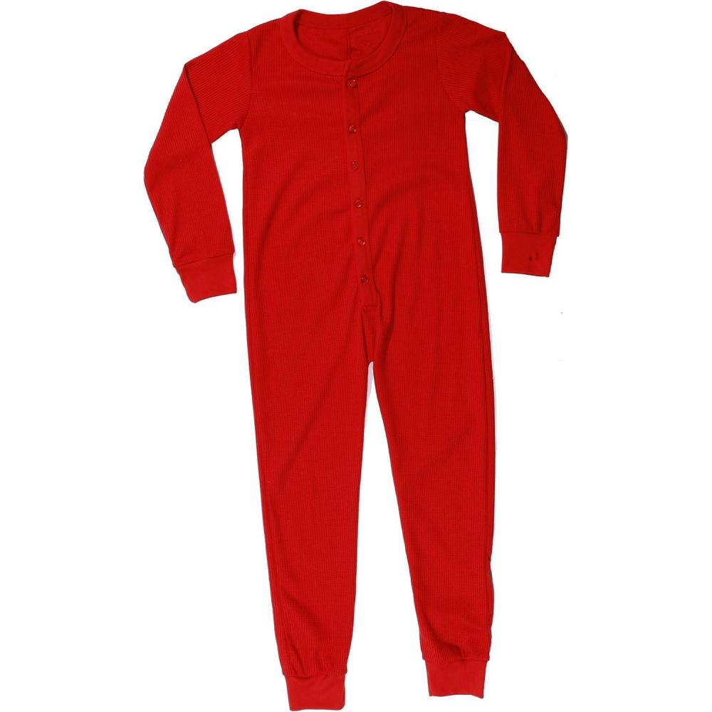 imageJust Love Thermal Union Suits for GirlsRed