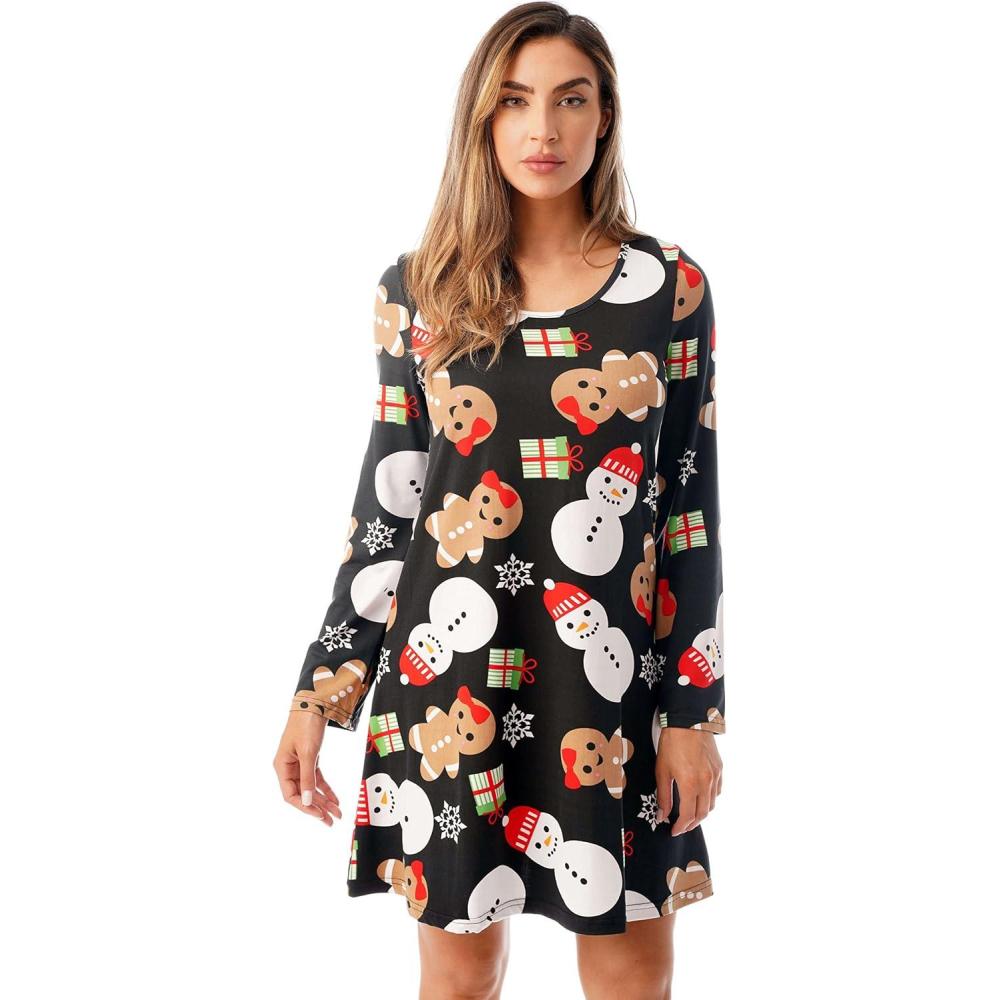 imageJust Love Ugly Christmas Dress Xmas Party OutfitBlack Mixed Holiday
