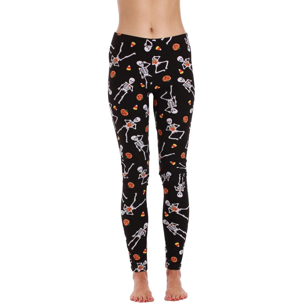 imageJust Love Ugly Christmas and Halloween Holiday LeggingsBlack Halloween