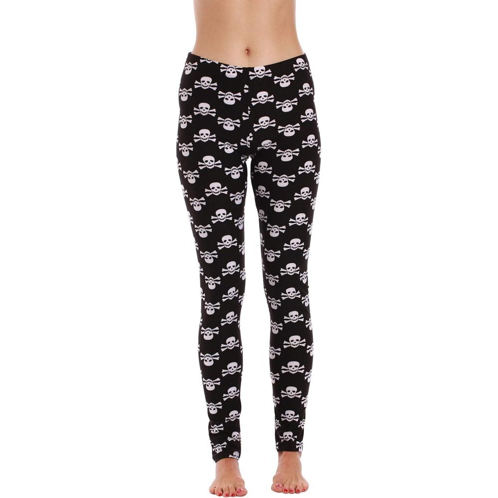 imageJust Love Ugly Christmas and Halloween Holiday LeggingsBlack Skull