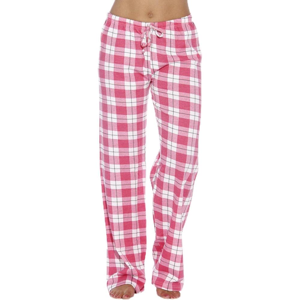 imageJust Love Women 100 Cotton Pajama PantsPink Plaid