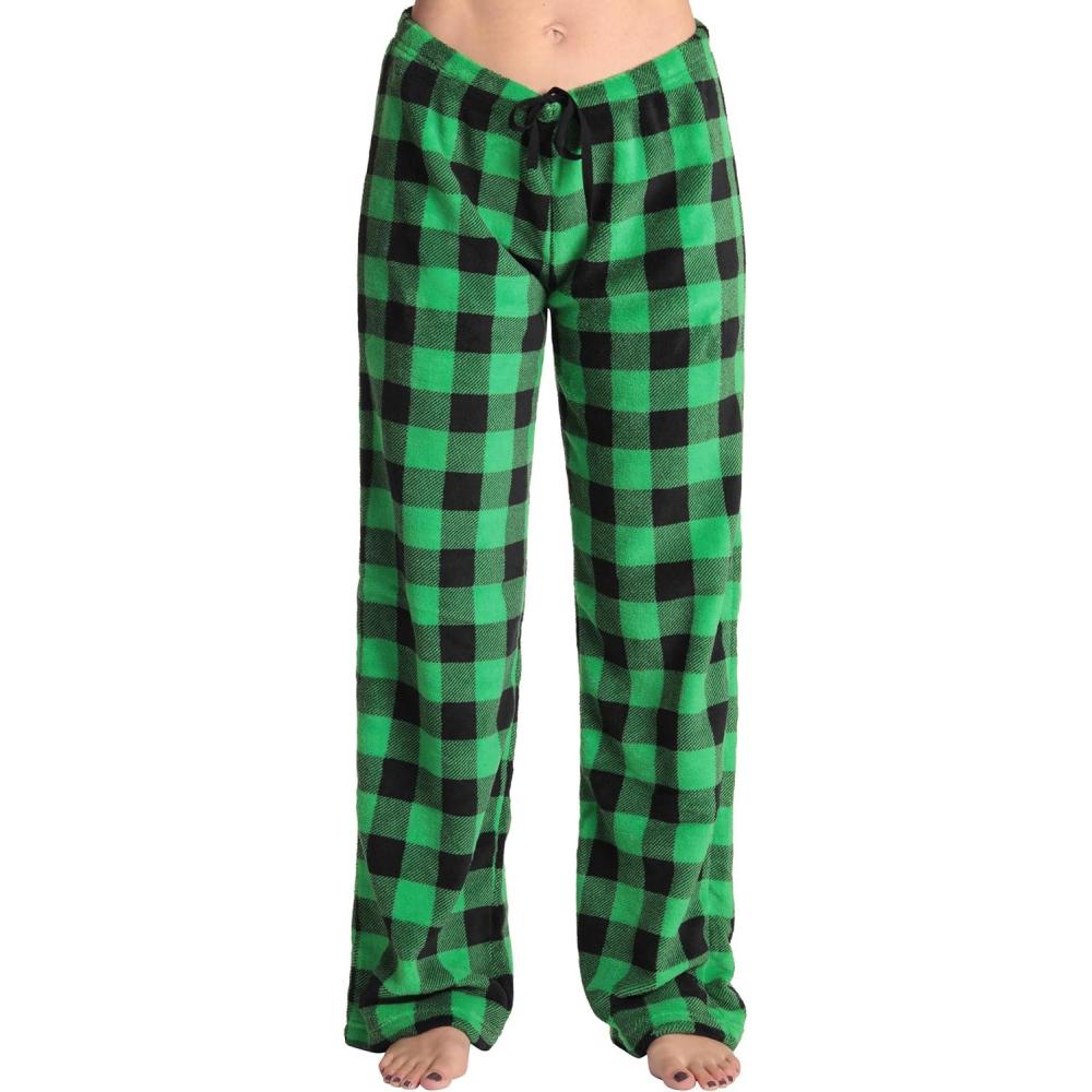 imageJust Love Women Plush Pajama Pants Buffalo PlaidBuffalo Plaid Green Black