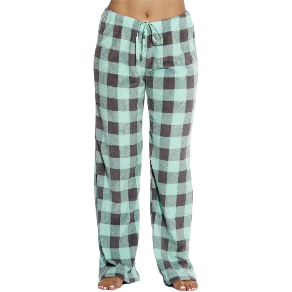 imageJust Love Women Plush Pajama Pants Buffalo PlaidBuffalo Plaid Mint Charcoal