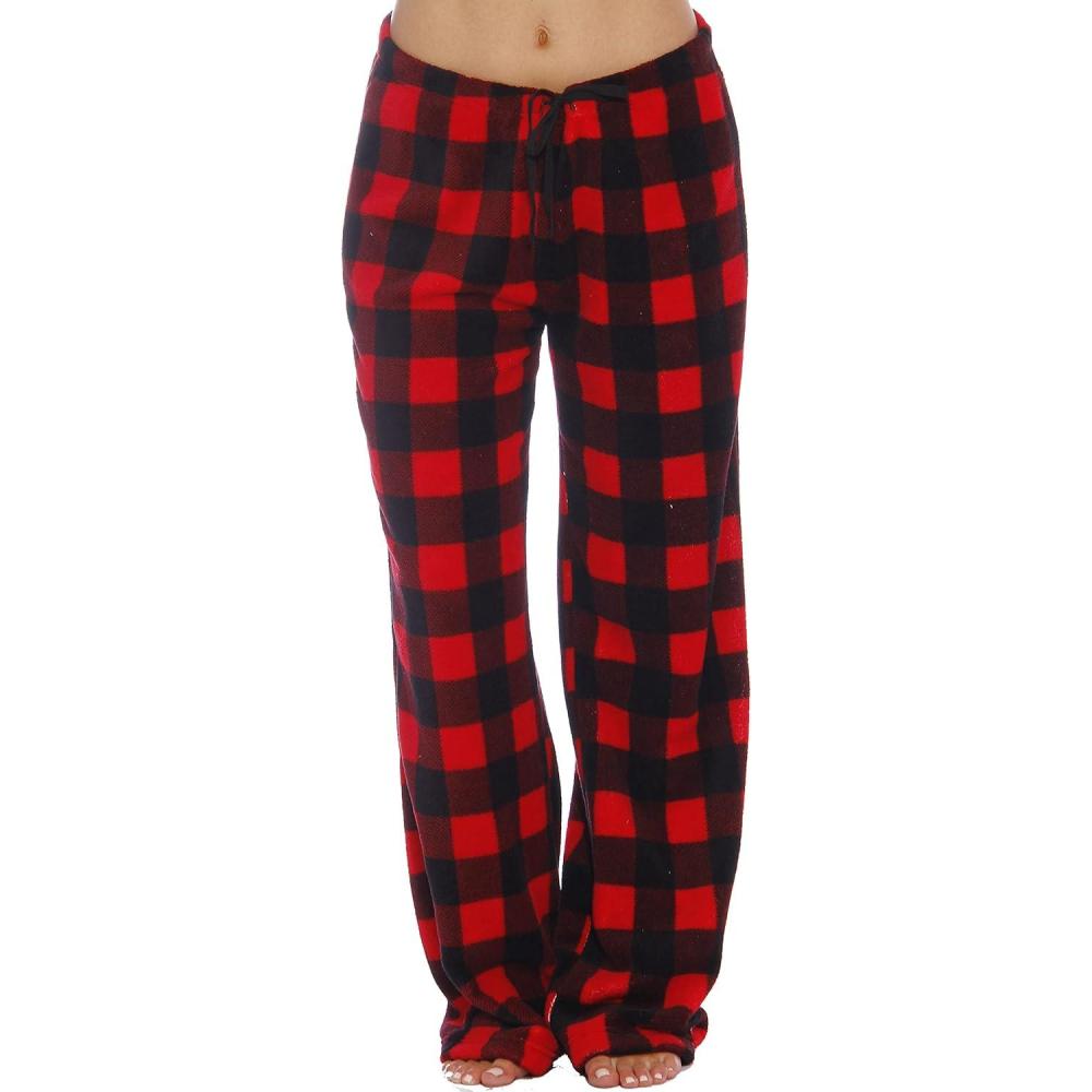 imageJust Love Women Plush Pajama Pants Buffalo PlaidBuffalo Plaid Red