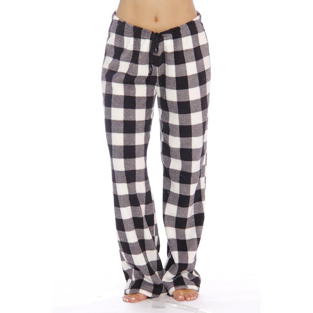 imageJust Love Women Plush Pajama Pants Buffalo PlaidBuffalo Plaid White