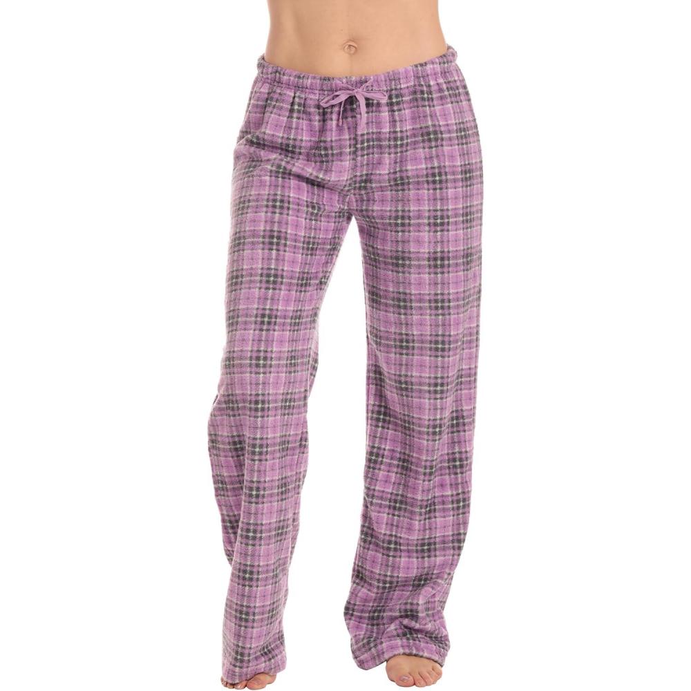 imageJust Love Women Plush Pajama Pants Buffalo PlaidSweet Plaid Grape