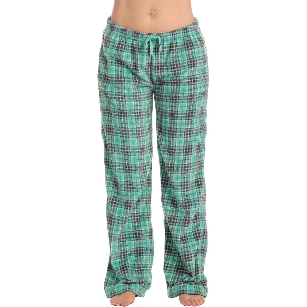 imageJust Love Women Plush Pajama Pants Buffalo PlaidSweet Plaid Jade