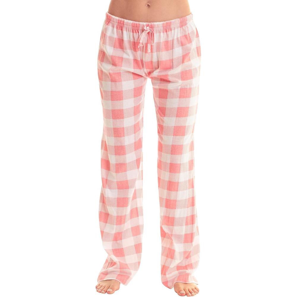 imageJust Love Womens Buffalo Plaid PajamasCoral White Buffalo Plaid