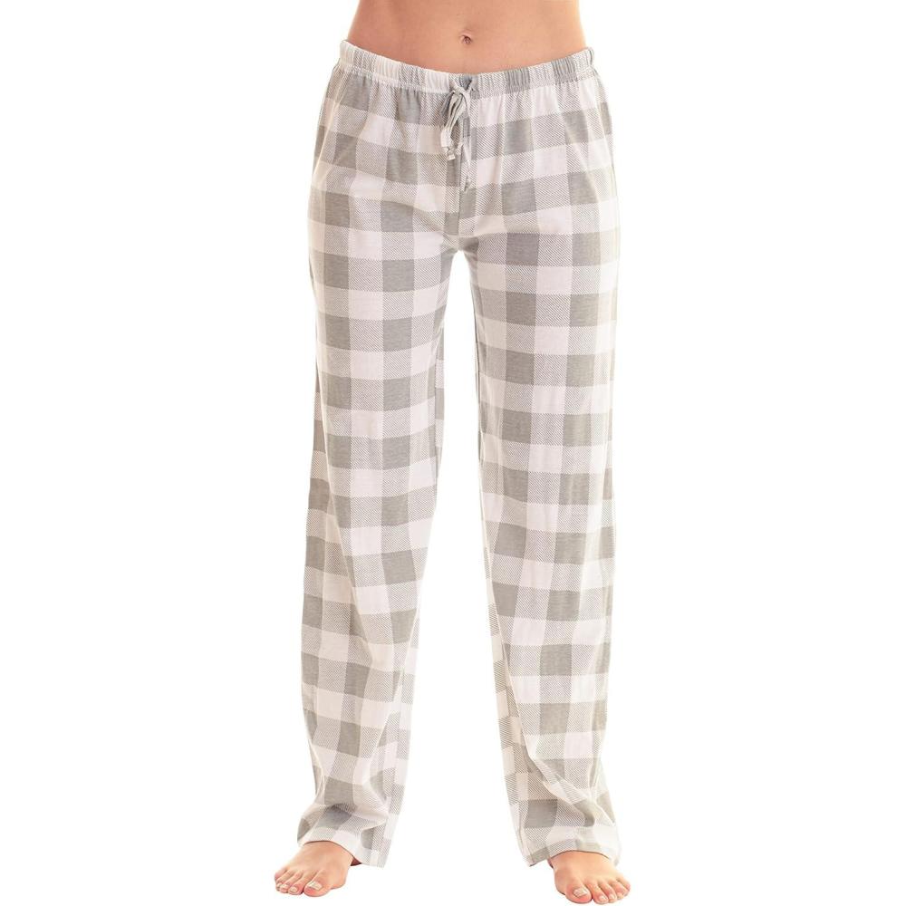 imageJust Love Womens Buffalo Plaid PajamasGrey White Buffalo Plaid