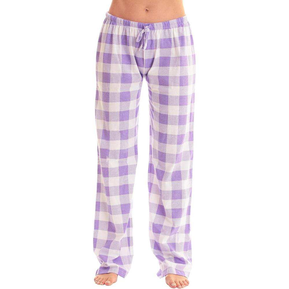 imageJust Love Womens Buffalo Plaid PajamasLilac White Buffalo Plaid