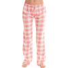 Coral White Buffalo Plaid