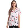 White Red Blue Heart Stretch Fabric