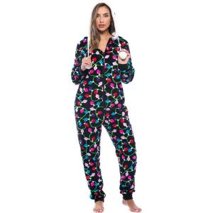 Just Love Adult Onesie Pajamas(Black – Light Up)