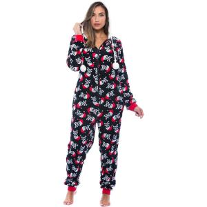 Just Love Adult Onesie Pajamas(Black – Santa Skull)