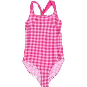 Just Love Girls’ One Piece Swimsuit Racerback Bathing Suit(Fuchsia – Gingham)