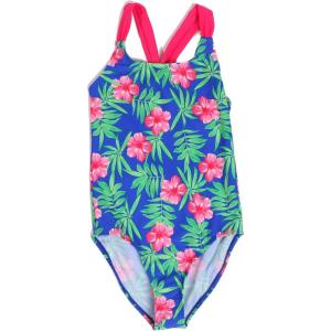 Just Love Girls’ One Piece Swimsuit Racerback Bathing Suit(Tropical Floral)