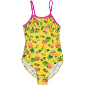 Just Love Girls’ One Piece Swimsuit Racerback Bathing Suit(Yellow – Rainbow Pineapple)
