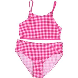 Just Love Girls’ Tankini Bathing Suit Swimwear(Fuchsia – Gingham)