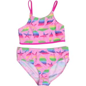 Just Love Girls’ Tankini Bathing Suit Swimwear(Fuchsia – Rainbow Seashells)