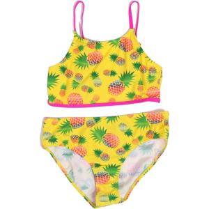 Just Love Girls’ Tankini Bathing Suit Swimwear(Yellow – Rainbow Pineapple)