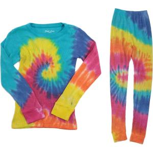 Just Love Girls Tie Dye Two Piece Thermal Underwear Set(Tie Dye Bright)