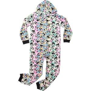 Just Love Hooded Jumpsuit Pajamas for Girls One Piece Winter PJs with Hood(Panda Sky)
