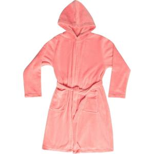 Just Love Hooded Plush Fleece Robe for Girls(Coral)