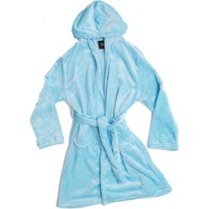 Just Love Hooded Plush Fleece Robe for Girls(Light Blue)