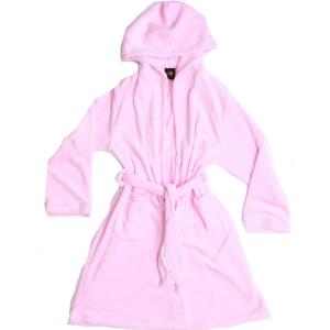 Just Love Hooded Plush Fleece Robe for Girls(Light Pink)