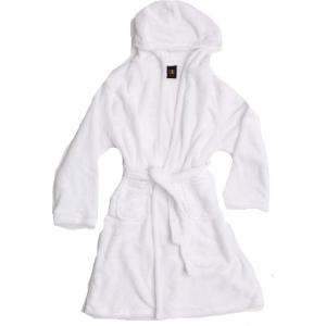 Just Love Hooded Plush Fleece Robe for Girls(White)