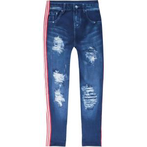 Just Love Jeggings for Girls Comfortable Seamless Printed Leggings(Distressed Finish)