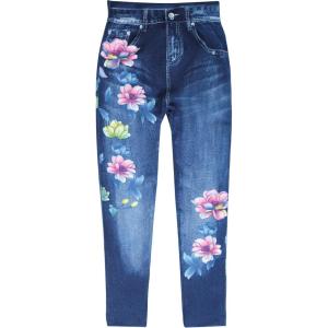 Just Love Jeggings for Girls Comfortable Seamless Printed Leggings(Floral Finish)