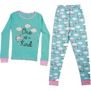 Just Love Pajamas for Girls(Light Blue – Unicorn)