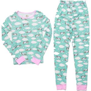 Just Love Pajamas for Girls(Light Blue – Unicorn Sky)