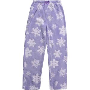 Just Love Plush Pajama Pants for Girls Fleece PJs(Embossed Snowflake – Lilac)